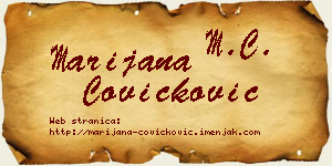 Marijana Čovičković vizit kartica